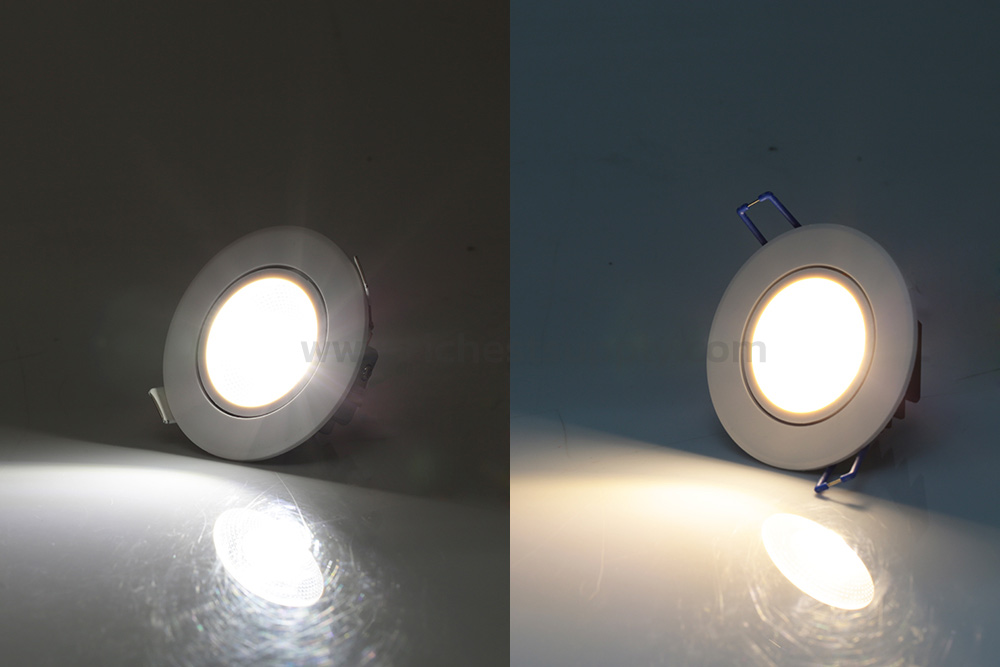 ภาพจำลองแสงไฟดาวน์ไลท์ LED EVE Circle COB 5W