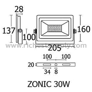 Spec DIMENSION BEC Zonic 30W