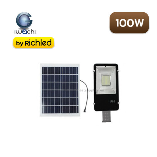 แผงโซล่าเซลล์และโคมไฟถนน IWACHI 100W