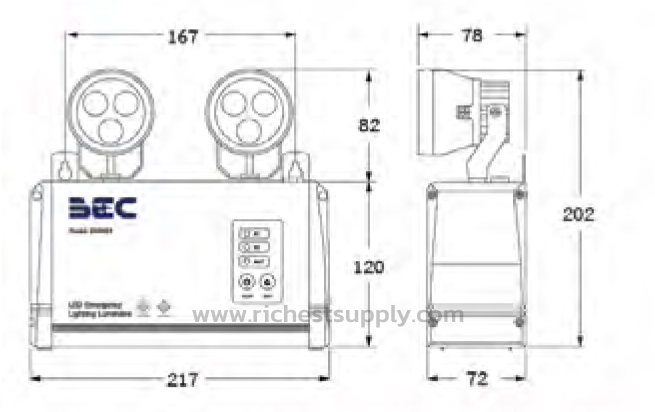 โคมไฟฉุกเฉิน LED BEC 4.5W EW0404