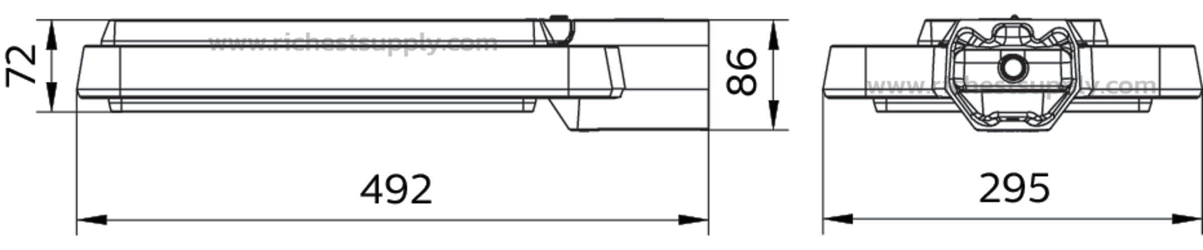 Dimensions โคมไฟถนน BRP392