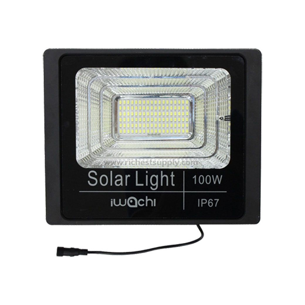 สปอร์ตไลท์โซล่าเซลล์ LED 100W IWACHI