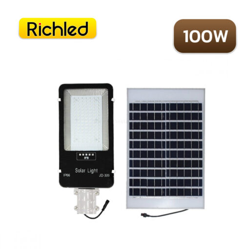 อุปกรณ์ โคมไฟถนนโซล่าเซลล์ LED 100W RICHLED