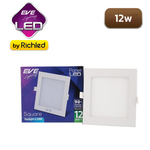 โคมไฟฝังฝ้า LED 12w EVE Square Slim