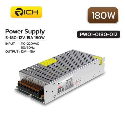 พาวเวอร์ซัพพลาย RICH S-180-12V 15A 180W